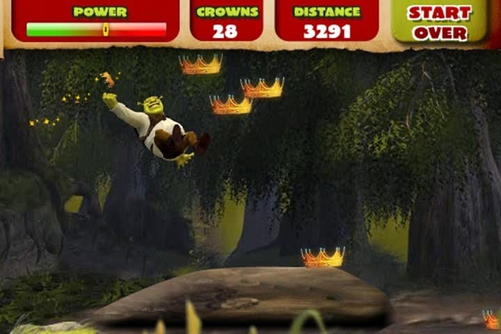 تصویر بازی آنلاین بسیار جذاب و مهیج شرک Shrek n Slide